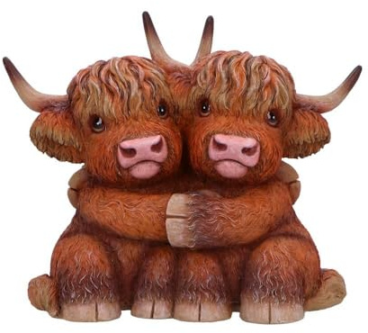 Kilts Wi Hae Highland Hug Lovely Scottish Hugging Highland Cow Coo Resin Ornament