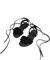 GORGLITTER Sandalen Damen Elegant Sandaletten Sommer Römer Boho Flache Schuhe Offene Zehe Sommerschuhe Freizeitsandalen mit Schnürung Schwarz CN39