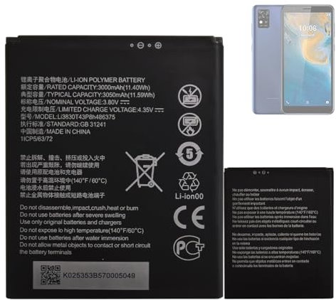 HIGHAKKU Batteria di ricambio Li3830T43P8h486375 compatibile con ZTE Blade A31 Smart Phone Cellulare Smartphone Telefono