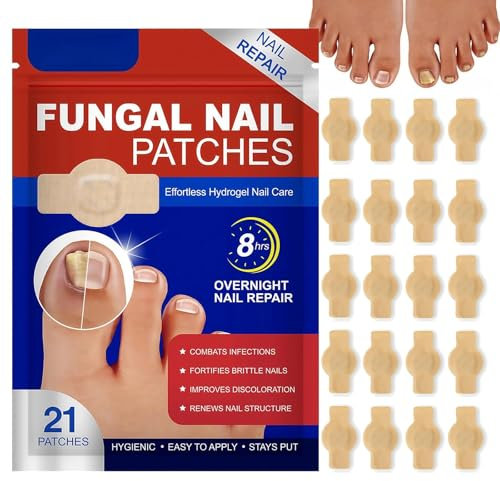 21Pcs Fungal Nail Treatment Patches - Toenail Repair & Antifungal Treatment - Nail Repair Pads for Multi-Purpose Use