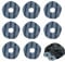 Guegine 8 Pcs Mop Pads for Eufy X10 Pro Omni Accessories Blue Spin Cleaning Pads Replacement Accessories Microfiber Soft Washable Compatible with Anker Eufy X10 Pro/X9 Pro Omni(with Brush * 1)