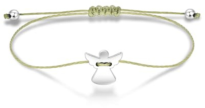 Schutzengel Armband Damen Engel Armbändchen Verstellbarem für Frauen Silber Kommunionsgeschenke Taufgeschenke für Mädchen Jungen Frauen