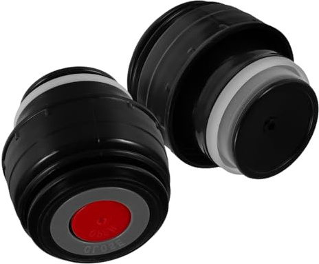 WEKADRIN 2 tapas de repuesto para termo a prueba de fugas, tapa de botella de vacío de repuesto, compatible con vasos Haers, práctico manejo con una sola mano, accesorios negros duraderos para viajes