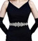 TOPQUEEN Hochzeit Gürtel Brautkleid Schärpe Brautjungfernkleider Ballkleid Brautgürtel Mit Glitzer Strass Strass (Schwarz)