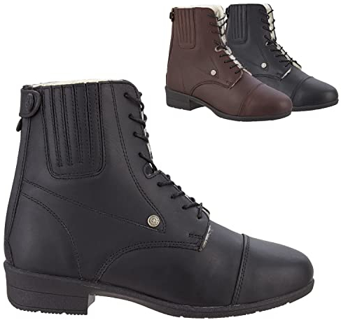 SUEDWIND© Stiefelette »ICELOCK MERINO BZ LACE« mit Reißverschluss | Winter Boots | Echt-Leder | Reitschuh mit MERINO | Icelock© Sohle | Wasserabweisend | Tolle Passform | Schwarz in Gr. 37