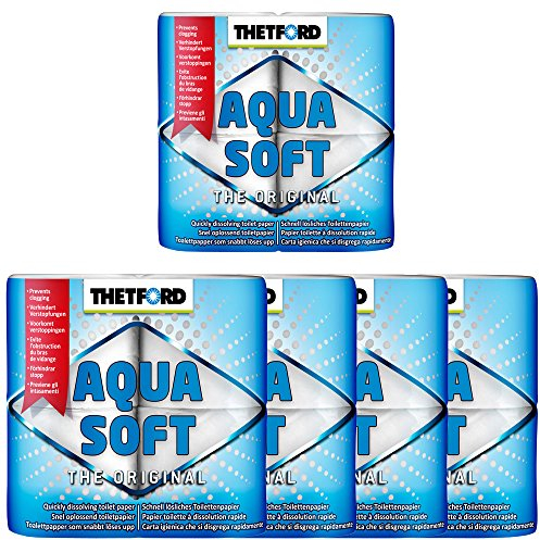 LOT 5X AQUA SOFT PAPIER TOILETTE THETFORD CARAVANE WC CHIMIQUE ENTRETIEN