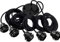 Hoopzi - Suspension Luminaire 5 Ampoules - 3,5m - Câble en Lin - Lustre pour Salon, Cuisine, Chambre - Modèle Hang 5 Lin Noir