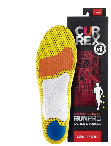 CURREX RunPro Sohle – Entdecke Deine Einlage für eine neue Dimension des Laufens, Dynamische Einlegesohle, Rot- Low Profile Gr.- EU 44.5-46.5/ XL
