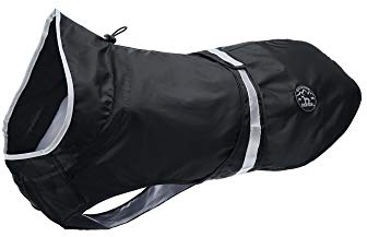 HUNTER Hunde-Regenmantel UPPSALA RAIN, Farbe: schwarz, wind- & wasserfest, anpassbarer Bauchgurt, reflektierend, elastische Beinschlaufen, kompakt verstaubar, leicht zu reinigen, waschbar, Größe: 60