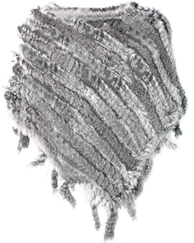 Gloop Damen Jacke Echtfell Fellweste Kaninchen Hasenfell