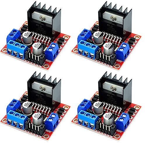 Greluma 4 pezzi L298N Modulo scheda controller azionamento motore Dual H Bridge DC Stepper per Arduino