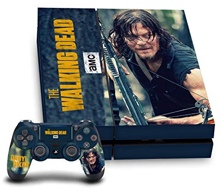 Head Case Designs Offizielle Zugelassen The Walking Dead Daryl Lurk Daryl Dixon Grafiken Vinyl Haut Gaming Aufkleber Abziehbild kompatibel mit Sony PlayStation 4 PS4 Console and DualShock 4 Controller