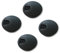 LIKERAINY Pasacables Mesa Oficina Cable Glándula Redondo Ø50mm para Encastrar en Escritorio Cable Salida Angular Acabado Metal Negro Anodizado Organizador de Alambre 4 Piezas