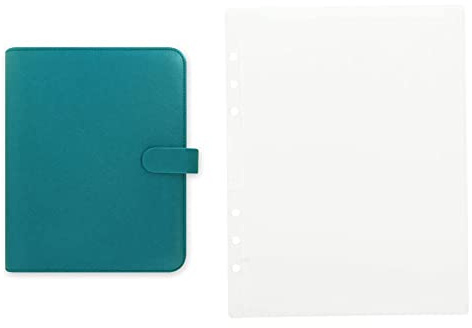 Filofax 22532 Organizer A5 Saffiano, aquamarine & 343612 Klarsichthülle A5, oben offen