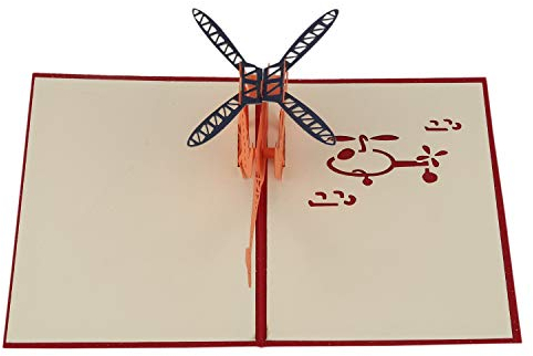 ROLOl 3D Grusskarte Hubschrauber Jahrestags alles Gute Zum Geburtstag Weihnachtsostern Grusskarte