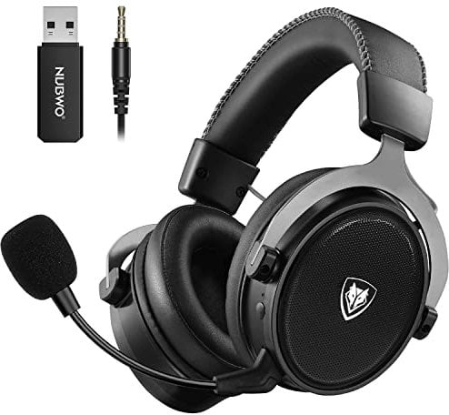NUBWO Wireless Gaming Headset,2.4GHz & Bluetooth 5.3 Technology with Noise-Canceling Microphone, Stereo Sound, Compatible with PC,PS5,PS4, Mac, NS, 3.5mm Wired Mode for Xbox Series -BLACK