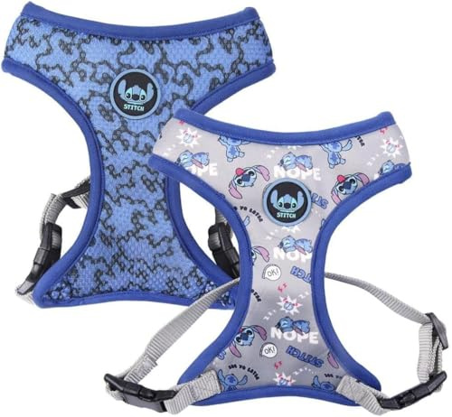CERDÁ LIFE'S LITTLE MOMENTS - for Fan Pets / Stitch M-L Hundegeschirr - Offizielle Disney-Lizenz