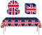 37Pcs Union Jack Tableware Paper Plates,Napkins,TableCloth, King Charles III Coronation Party Decorations Set Union Jack Crowns Coronation Souvenir Party Tableware for Sporting GB Events Street Decor