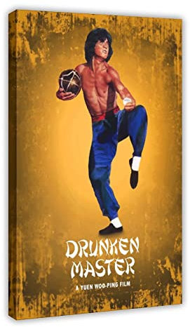 HDTS Classic Movie Drunken Master Leinwand Poster Schlafzimmer Dekor Sport Landschaft Büro Zimmer Dekor Geschenkrahmen : 50 x 75 cm