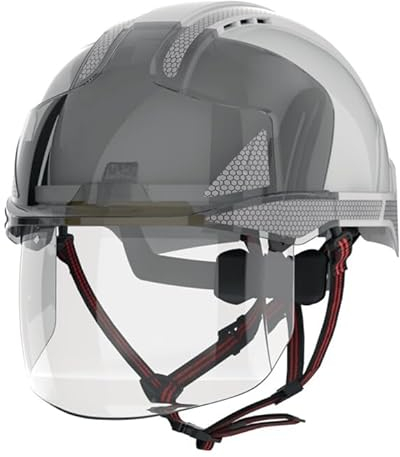 Industriekletterhelm EVO® VISTAshield® Dualswitch™ weiß/Rauch ABS
