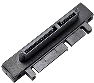 CY Adattatore convertitore di estensione SATA 22 pin 7+15 maschio a SATA 22P femmina ad angolo di 90 gradi verso il basso