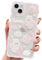 HZLFCZL Compatible with iPhone 15 Plus Case Cute Clear Cartoon Planet Peach Rabbit Pattern Design Women Girls Aesthetic Kawaii Slim Soft TPU Transparent Phone Case for iPhone 15 Plus-Light Pink