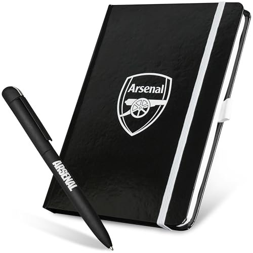 Arsenal F.C. Stationery Set with Lined Notebook & Ballpoint Pen, Stationery Supplies Work Office Gifts for Men