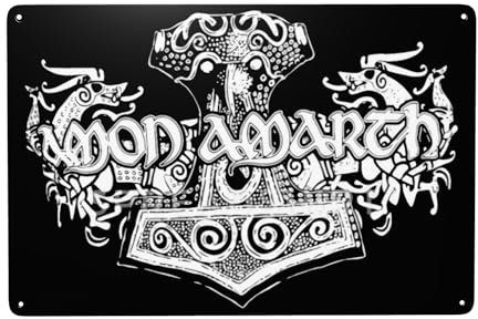 Amon Amarth Metall-Blechschild, Vintage-Wanddekoration für Zuhause, Büro, Café, Küche, Badezimmer, dekorative Wandkunst, Beschilderung, Retro-Schilder, Poster, Plakette