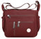 HERCMNOY Damen-Umhängetasche, Umhängetasche, Handtasche, mehrere Taschen, Nylon, Kuriertasche, weinrot, Exterior Dimensions: 11 L x 8.27 H x 4.33 D