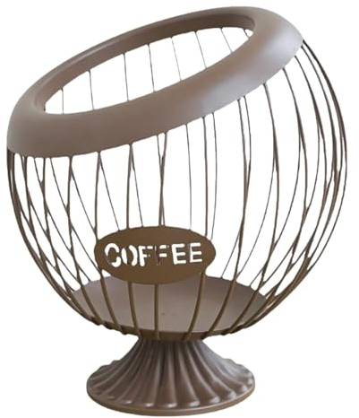 Espresso Pod Holder | Metal Organizer Coffee Cup Holders - Sturdy Coffee Cup Basket, Metal Wire Coffee Pod Organizer, Espresso Pod Holder For Coffee Bar, Cafe, Kitchen Pantry