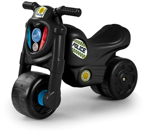 FEBER - Motofeber Jumper Police, Moto Corridoio per bambini, ruote larghe stabili, uso interno e fuori casa, per bambini da 1,5 a 3 anni, famoso (FED23000)