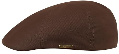 Sterkowski Modell Rusty | 100% Gekämmte Baumwolle Schiebermütze für Herren und Damen | Flatcap Sommer Schirmmütze Kappe Newsboy Cap Hüteüte Leicht Luftig Cabrio Gatsby Golf Sonnen Braun 62