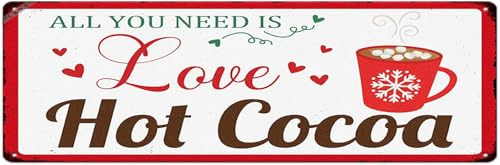Metall-Blechschild mit Aufschrift All You Need Is Love, Vintage-Retro-Poster für Küche, Café, Bar, Zuhause, Wanddekoration, Kunst, Winter, Innen- und Außenbereich, dekoratives Hängeschild, 40,6 x