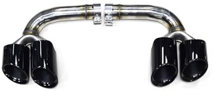 Autozubehör Auspuffblende Kompatibel for VW Touareg 2.0t 3.0t 2019 2020 Schwarzes 304 Edelstahl-Schalldämpferende Autoauspuffrohr(2.0t Style B)