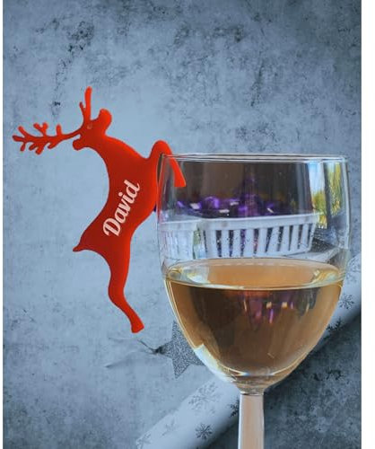 Personalised Reindeer Table Decorations for Christmas, Wedding. Wooden Hanging Tree Decoration. Reindeer. Favours. agiftforyouUK