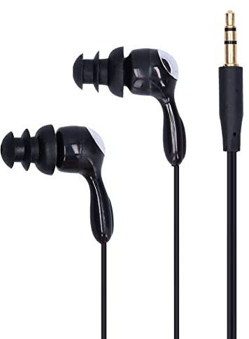 JTLB Auriculares impermeables con cables más cortos y diseño ergonómico para nadar, correr y surfear (negro)
