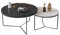 JWBXFYXW Runder, ineinander steckbarer Couchtisch, 2er-Set, Moderne Wohnzimmer-Beistelltische mit Marmorplatte und Metallrahmen für Schlafzimmer