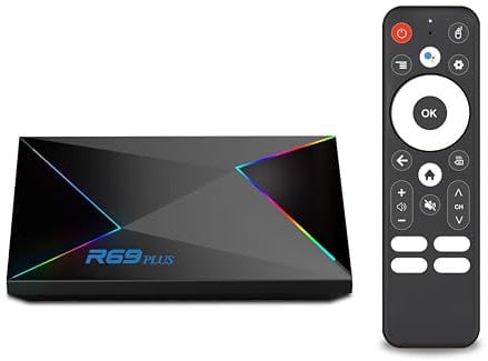 Android 14.0 TV Box, Android Box 4GB RAM 32GB ROM Chipset Allwinner H728, Support 1000M Ethernet & 2.4-5.8GHZ WIFI6 y HD 8K BT5.0