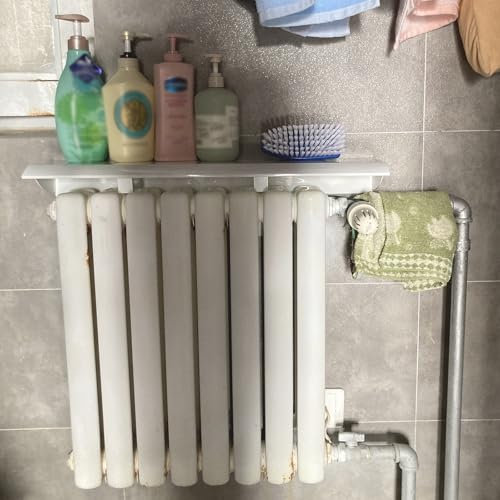 Over Radiator Shelf for Old Radiators Easy Installation Wall Protection No Drilling Brackets Indoor Use 90x14 cm (35.4x5.5 in)
