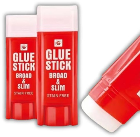 SUNNY - Pegamento en barra RECTANGULAR, Pegamento de Barra, Glue stick, 18 gr x 2u