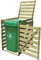 Snsowed Copribidone per Spazzatura Singolo 240 L in Legno Impregnato,Copribidone Spazzatura Esterno,Accessori per Contenimento Rifiuti,Strutture per Contenitori Rifiuti-42269