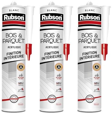 Acryl-Dichtstoff Weiß – Kartusche für Holz, Parkett, Sockelleisten & Wände – Übermalbar, matt, für Innen – A⁺ Raumluftqualität – Spritzpistole erforderlich (3 x 280ml)