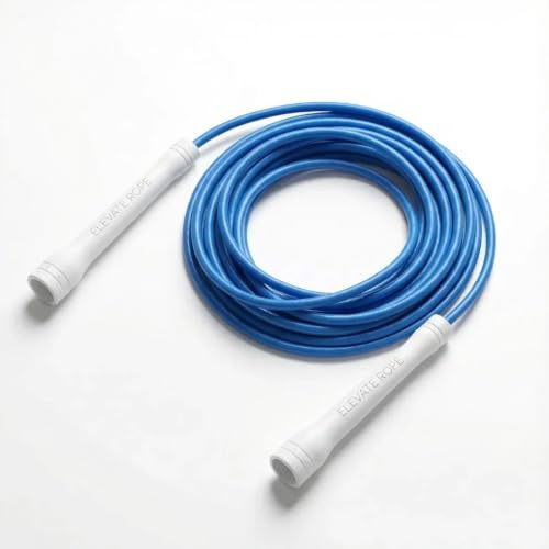 Elevate Rope Corde à Sauter Vitesse Réglable 3m Câble PVC Cardio Crossfit | Âme en nylon, ne s'emmêle pas, sans roulement, pour la boxe, le double under et la maison