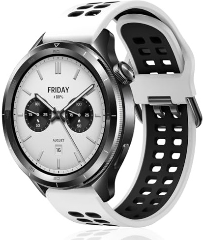 KeeFos 22mm Armband Kompatibel mit Xiaomi Watch S5 46mm/5/S4/S3/S1 Pro/2/2 Pro/Redmi Watch 5 Active/5 Lite, Silikon Uhrenarmband für Herren Damen, Weich Sport Ersatzarmband