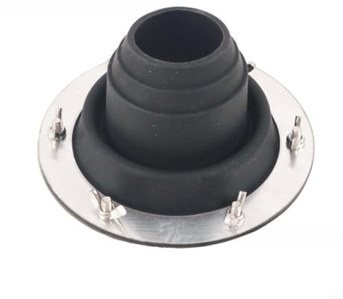 HomeVortex Tent Chimney Flue Flashing Kit With Silicone Insulation Cover, Outdoor Chimney Hole Seal For Wood Stove Tents, For 4.5-10cm Diameter Pipe(black)