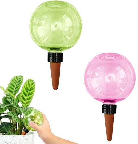 Bewässerungskugeln 500ml,Automatische Bewässerungskugel für Pflanzen | 2 Stück Automatische Bewässerungssystem,Wasserkugeln für Pflanzen,Pflanzen Wasserspender,für Indoor Balkon,Garten Pflanzen