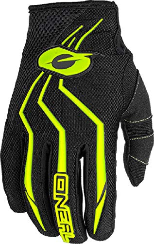 O'NEAL | Fahrrad- & Motocross-Handschuhe | MX MTB Mountainbike Enduro Motorrad | Sichere Passform, Ergonomische Polsterung, TPR-Streifen | Element Glove | Erwachsene | Schwarz Neon Gelb | Größe M