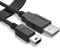 CABLEPELADO Cable Mini USB Sincroniza y Carga | Transferencia de Datos 480 Mbit/s | Compatible con Micrófono Blue Yeti, PS3, Wii U Pro, Disco Duro Externo, Cámaras Digitales, MP3 | Negro | 5 Metros