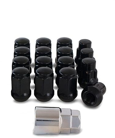 Black Wheel Nut and Locking Nut Set for Mazda 2 Series Alloy Wheels Part No. 12NM10B+N11B235