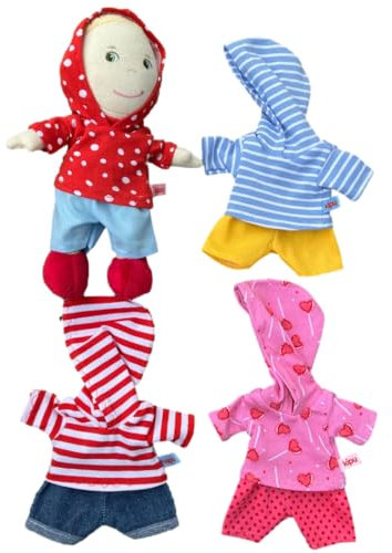 Puppenkleidung handmade passend für kleine Puppen Gr. 20 cm Hoodie + Hose Kleidung